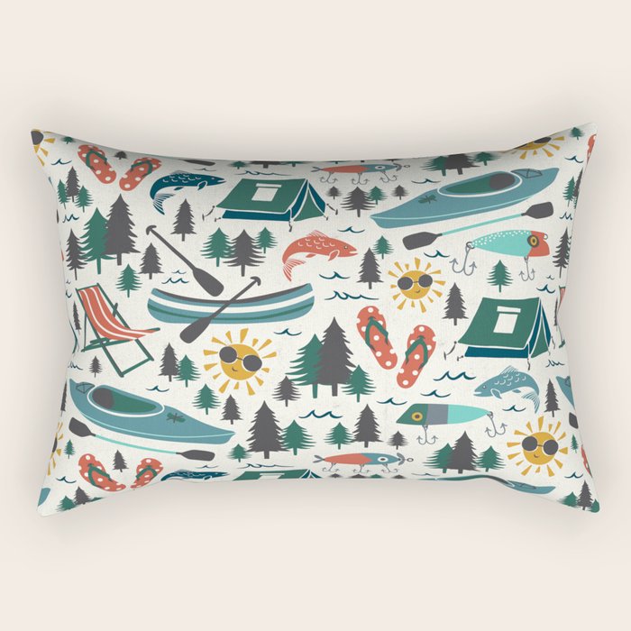 Lake Life - Summer Ivory Rectangular Pillow Gallery Image 2