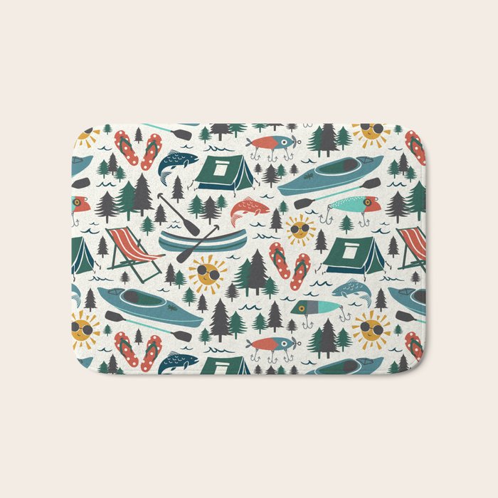 Lake Life - Summer Ivory Bath Mat Gallery Image 1