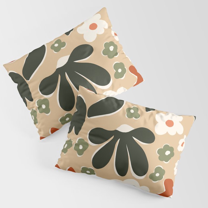 retro matisse flower garden  Pillow Sham Gallery Image 3