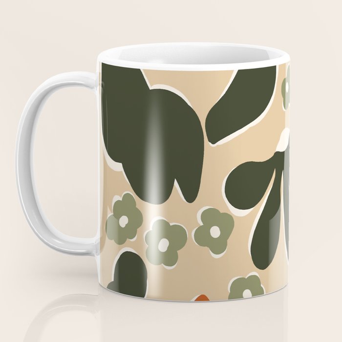 retro matisse flower garden  Coffee Mug Gallery Image 3