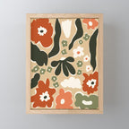 retro matisse flower garden  Mini Art Print Gallery Image 1