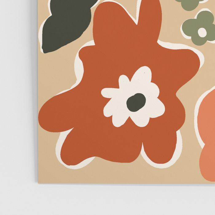 retro matisse flower garden  Poster Gallery Image 3