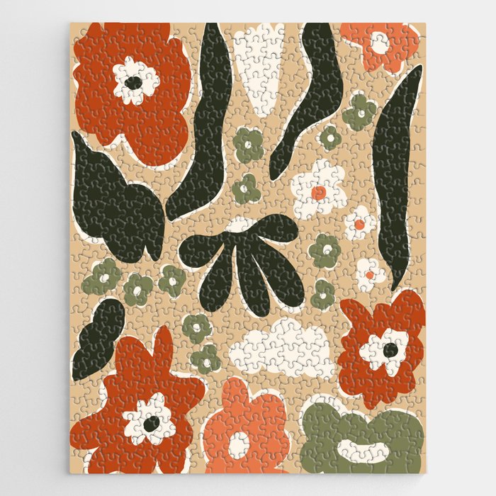 retro matisse flower garden  Jigsaw Puzzle Gallery Image 1