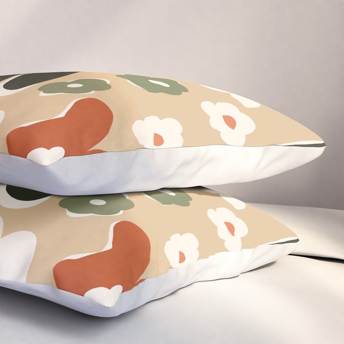 retro matisse flower garden  Pillow Sham Gallery Image 3