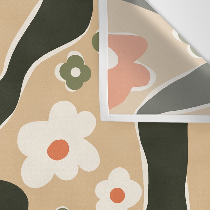 retro matisse flower garden  Wall Tapestry Gallery Image 3