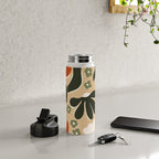 retro matisse flower garden  Water Bottle Gallery Image 4