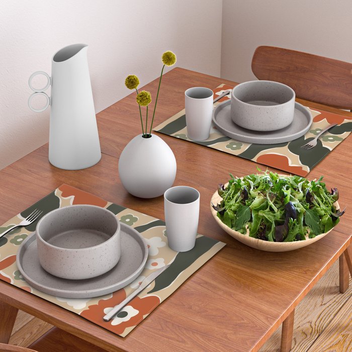 retro matisse flower garden  Placemat Gallery Image 2