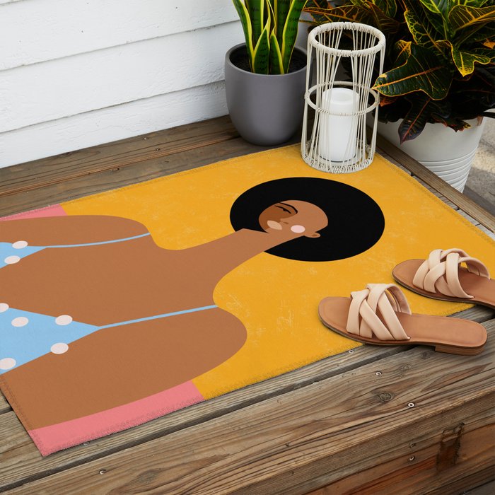 Polka-dot Dress Outdoor Rug Gallery Image 2