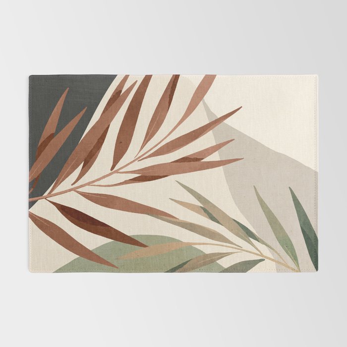 Abstract Art Tropical Leaves 11 Rug Gallery Image 2