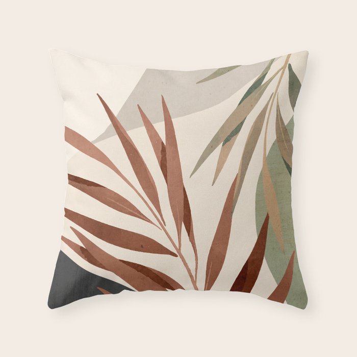 Abstract Art Tropical Leaves 11 Throw Pillow Gallery Image 6