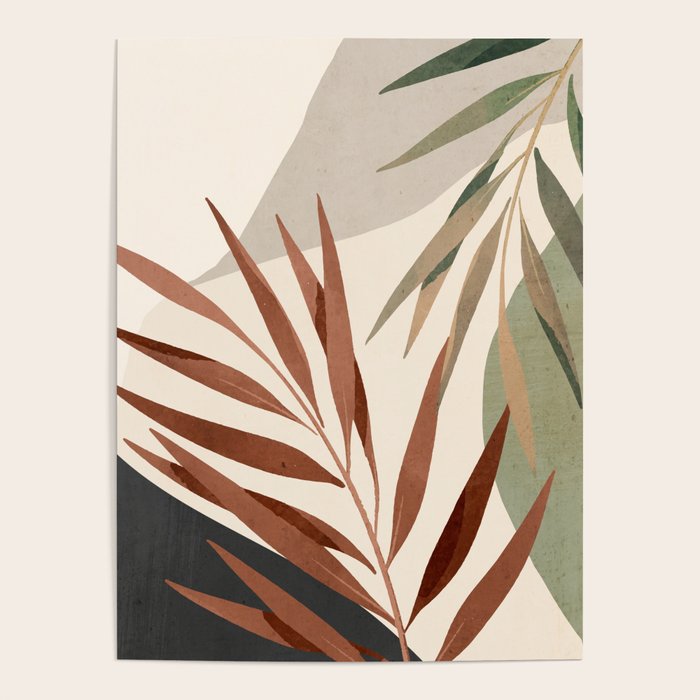 Abstract Art Tropical Leaves 11 Poster Gallery Image 1