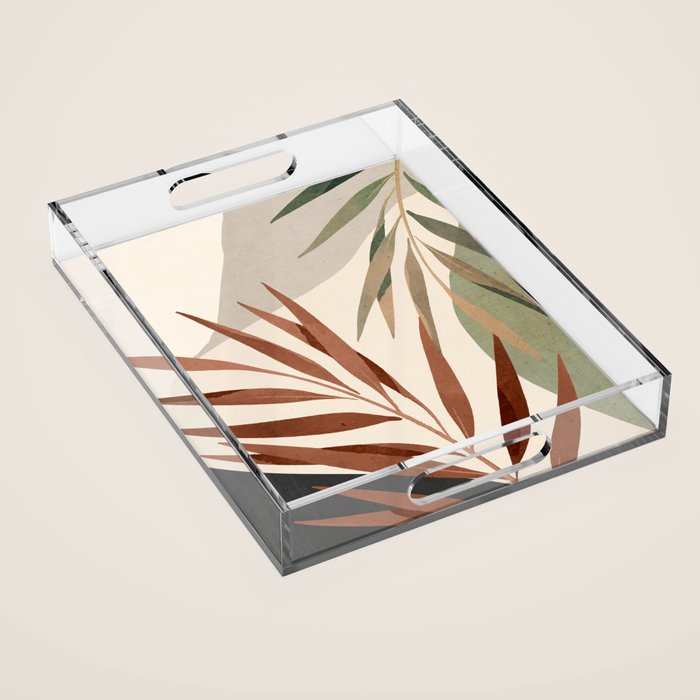 Abstract Art Tropical Leaves 11 Acrylic Tray Gallery Image 1
