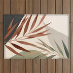 Abstract Art Tropical Leaves 11 Outdoor Rug Gallery Image 1