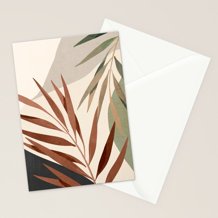 Abstract Art Tropical Leaves 11 Stationery Card Gallery Image 2