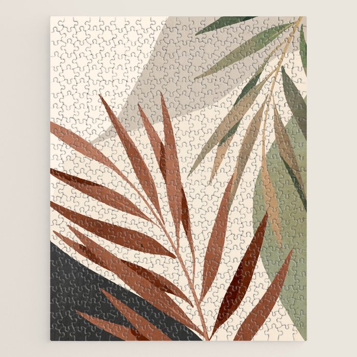 Abstract Art Tropical Leaves 11 Jigsaw Puzzle Gallery Image 1
