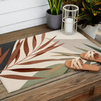 Abstract Art Tropical Leaves 11 Outdoor Rug Gallery Image 2