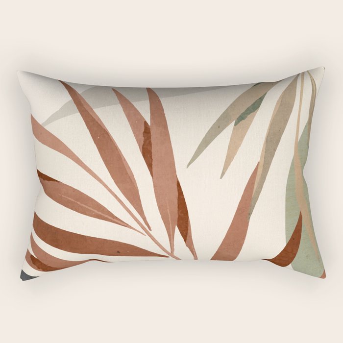 Abstract Art Tropical Leaves 11 Rectangular Pillow Gallery Image 2