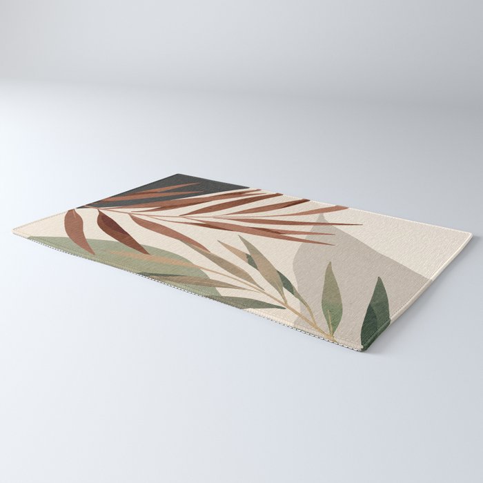 Abstract Art Tropical Leaves 11 Rug Gallery Image 3