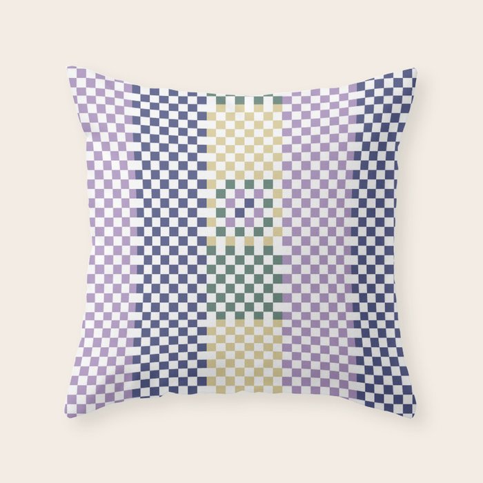 Bold colors block grid A Throw Pillow Gallery Image 6