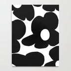Black Retro Flowers White Background #decor #society6 #buyart Notebook Gallery Image 4