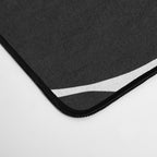 Black Retro Flowers White Background #decor #society6 #buyart Desk Mat Gallery Image 4