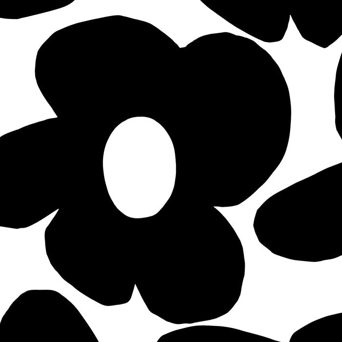 Black Retro Flowers White Background #decor #society6 #buyart Coffee Mug Gallery Image 2