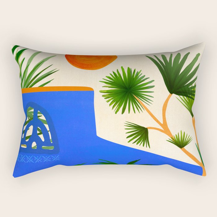 Southwest Desert Garden Landscape Rectangular Pillow Gallery Image 1