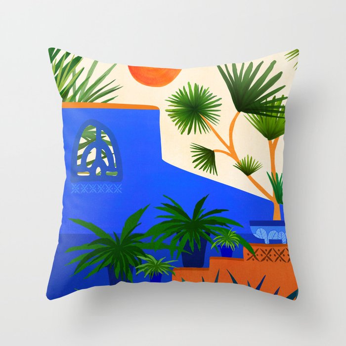 Southwest Desert Garden Landscape Throw Pillow Gallery Image 6