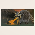 Fire Breathing Raccoon Desk Mat Gallery Image 3