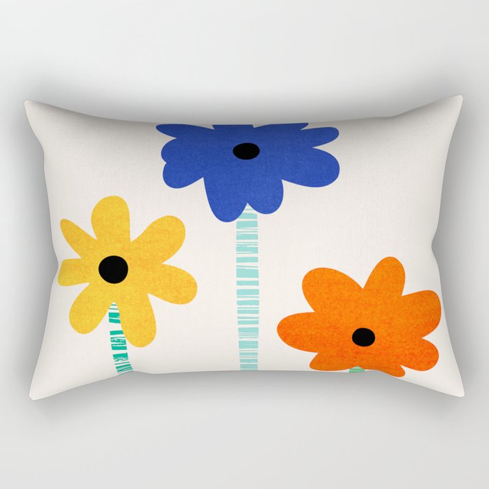 Lollipop Flowers Illustration Rectangular Pillow Gallery Image 2