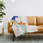 Lollipop Flowers Illustration Throw Blanket Gallery Image 1