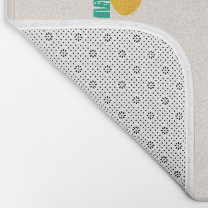 Lollipop Flowers Illustration Bath Mat Gallery Image 2