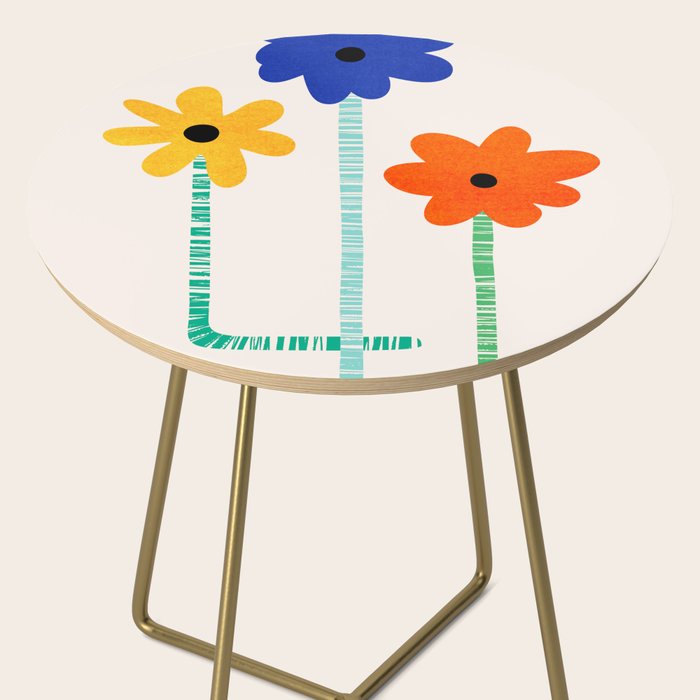 Lollipop Flowers Illustration Side Table Gallery Image 2