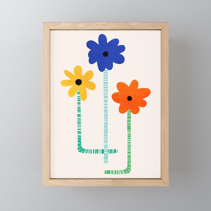 Lollipop Flowers Illustration Mini Art Print Gallery Image 1