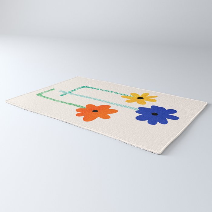 Lollipop Flowers Illustration Rug Gallery Image 3