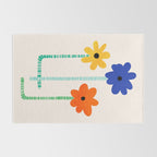 Lollipop Flowers Illustration Rug Gallery Image 2