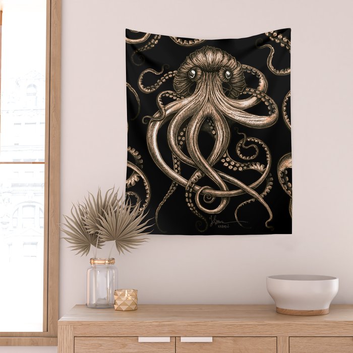 Bronze Kraken Wall Tapestry Gallery Image 2