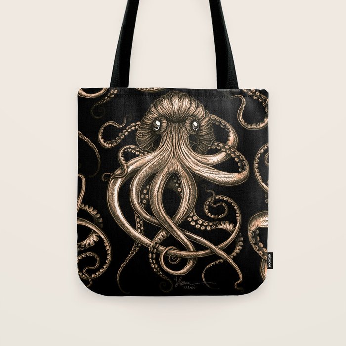 Bronze Kraken Tote Bag Gallery Image 1