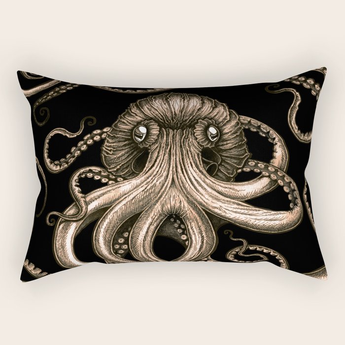 Bronze Kraken Rectangular Pillow Gallery Image 1