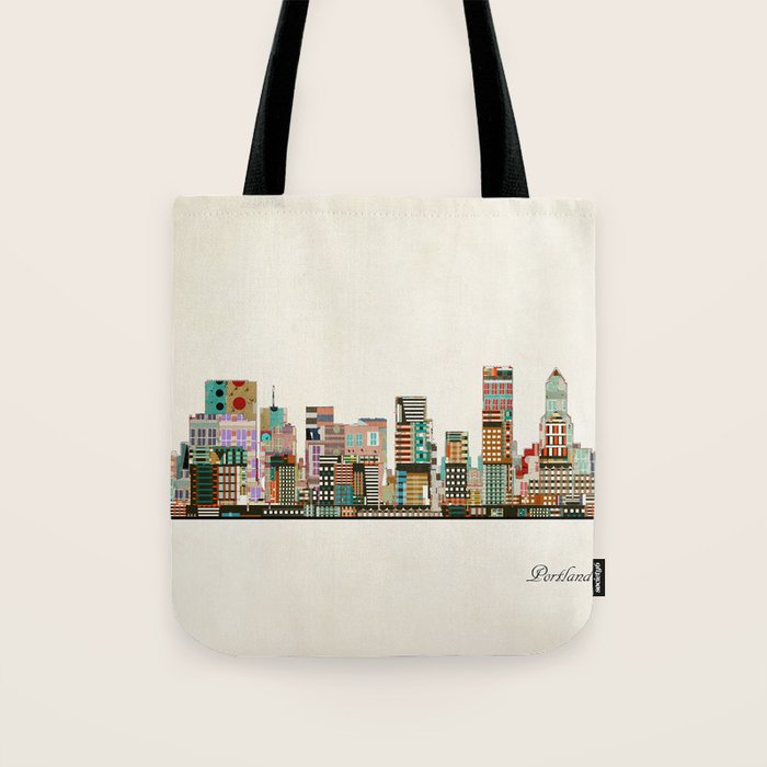 portland oregon skyline Tote Bag Gallery Image 1