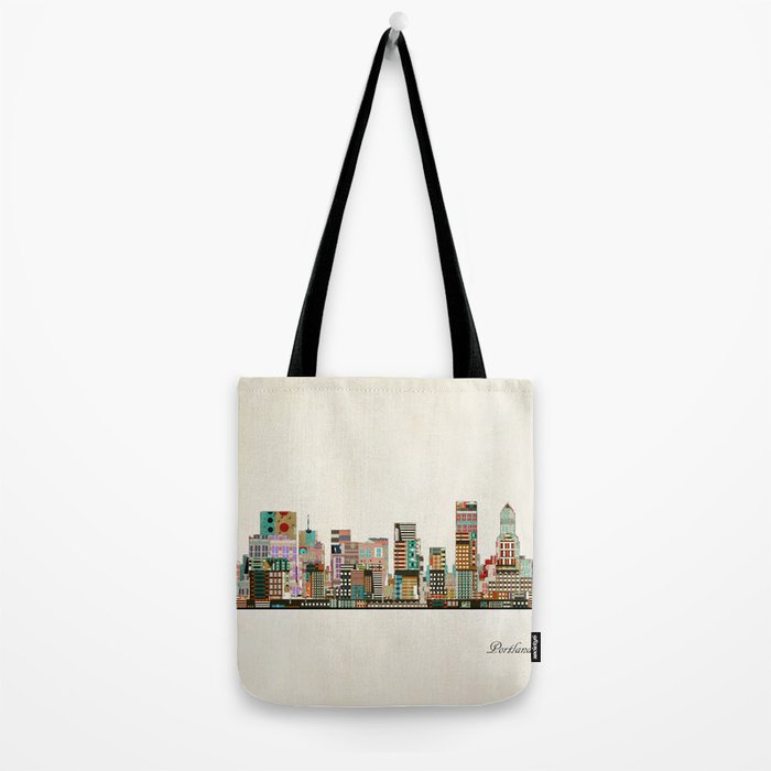 portland oregon skyline Tote Bag Gallery Image 2