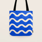 Sapphire Blue Ocean Waves Tote Bag Gallery Image 1