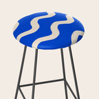 Sapphire Blue Ocean Waves Stool Gallery Image 2