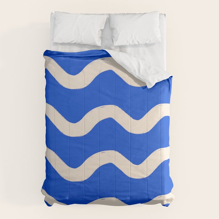 Sapphire Blue Ocean Waves Comforter Gallery Image 6