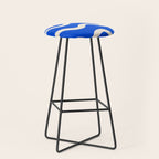 Sapphire Blue Ocean Waves Stool Gallery Image 1