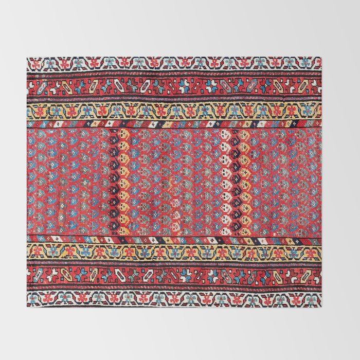 Kurdish Azerbaijan Northwest Persian Long Rug Print Throw Blanket Gallery Image 2