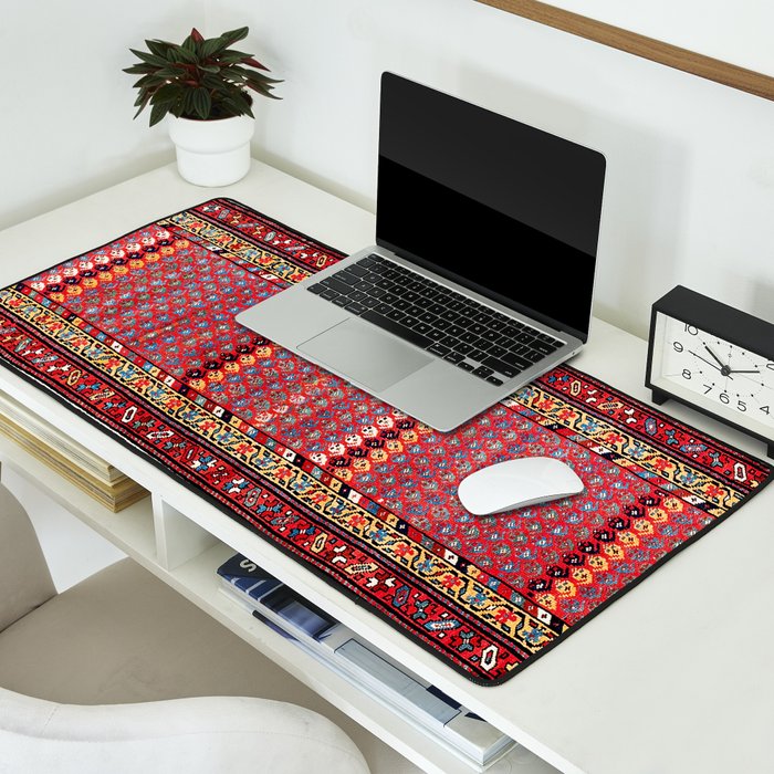 Kurdish Azerbaijan Northwest Persian Long Rug Print Desk Mat Gallery Image 2