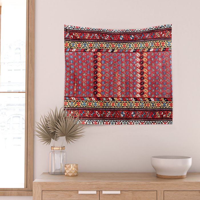 Kurdish Azerbaijan Northwest Persian Long Rug Print Wall Tapestry Gallery Image 2