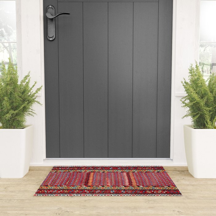 Kurdish Azerbaijan Northwest Persian Long Rug Print Welcome Mat Gallery Image 3