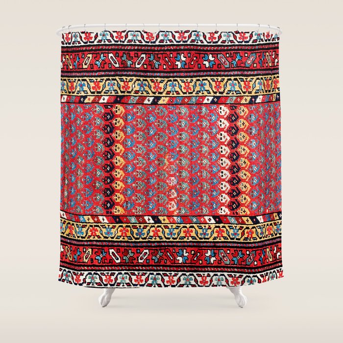 Kurdish Azerbaijan Northwest Persian Long Rug Print Shower Curtain Gallery Image 1